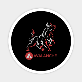 Bull Market Avalanche AVAX Coin To The Moon Crypto Token Cryptocurrency Wallet Birthday Gift For Men Women Kids Magnet